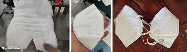 星火南京kn95口罩機設備生產樣品